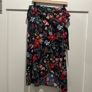 Loft wrap floral skirt